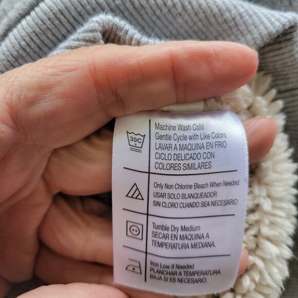 Coleman Men's Sherpa Fleece Lined Long Sleeve Grey Heathered Sweatshirt Small - Picture 7 of 10